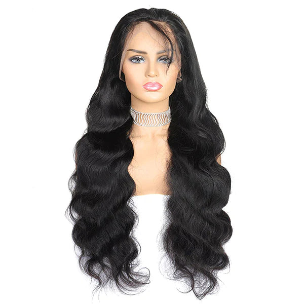 Transparent Lace 13x6 #1B Natural Black Lace Frontal Wig 180% Density