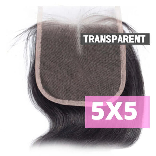 5x5 Transparent Lace Closure