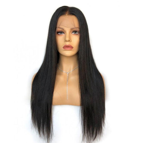 Transparent Lace 13x6 #1B Natural Black Lace Frontal Wig 180% Density